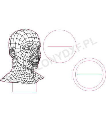 Lampa Głowa | lampka LED DXF do cięcia laserem