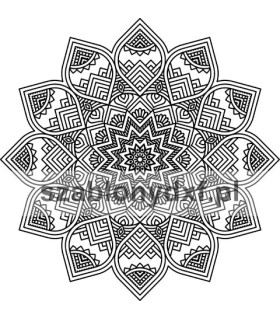 Mandala Indyjska4 – plik cyfrowy DXF