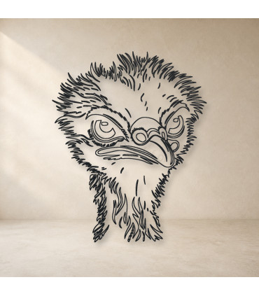 Dekoracja ażurowa Emu 02 – DXF i SVG do CNC