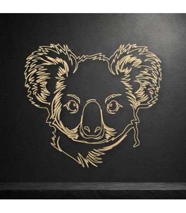 Dekoracja ażurowa Koala – DXF i SVG do CNC