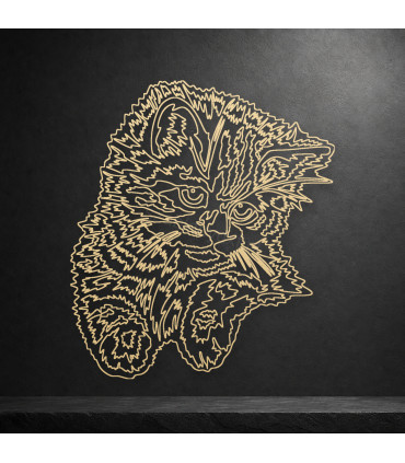 Dekoracja ażurowa Kot 02 – DXF i SVG do CNC