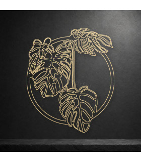 Dekoracja ażurowa Monstera – DXF i SVG do CNC