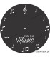 Zegar Music I | zegar ścienny DXF CNC