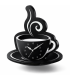 Zegar Coffee I | zegar ścienny DXF CNC