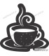 Zegar Coffee I | zegar ścienny DXF CNC