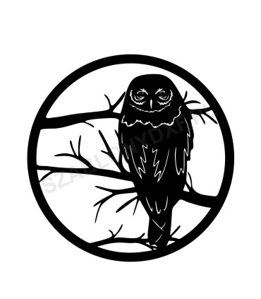 Grawerunek z sową – dekoracja natury | SzablonyDXF.pl