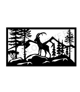 Grawerunek kozioł – symbol siły i upartości | SzablonyDXF.pl