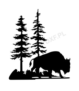 Grawerunek bizon – potęga i wytrzymałość | SzablonyDXF.pl