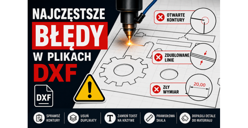 Najczęstsze błędy przy cięciu plików DXF – jak ich uniknąć?
