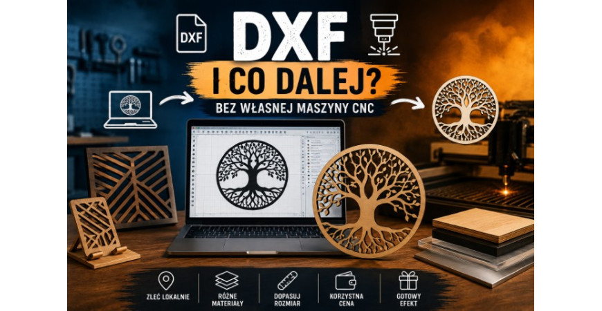 Kupiłem plik DXF i co dalej? Poradnik dla osób bez własnej maszyny CNC