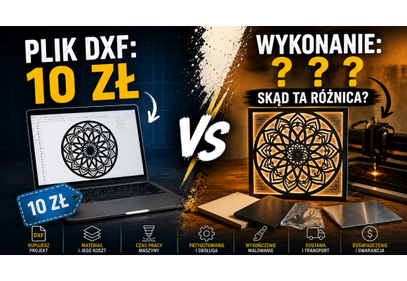 Plik DXF za 10 zł, wykonanie za 200 zł? Skąd bierze się różnica w cenie
